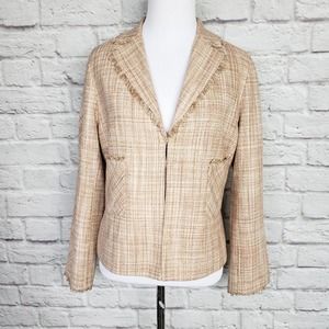 BCBGMaxAzria Beige Tweed Blazer